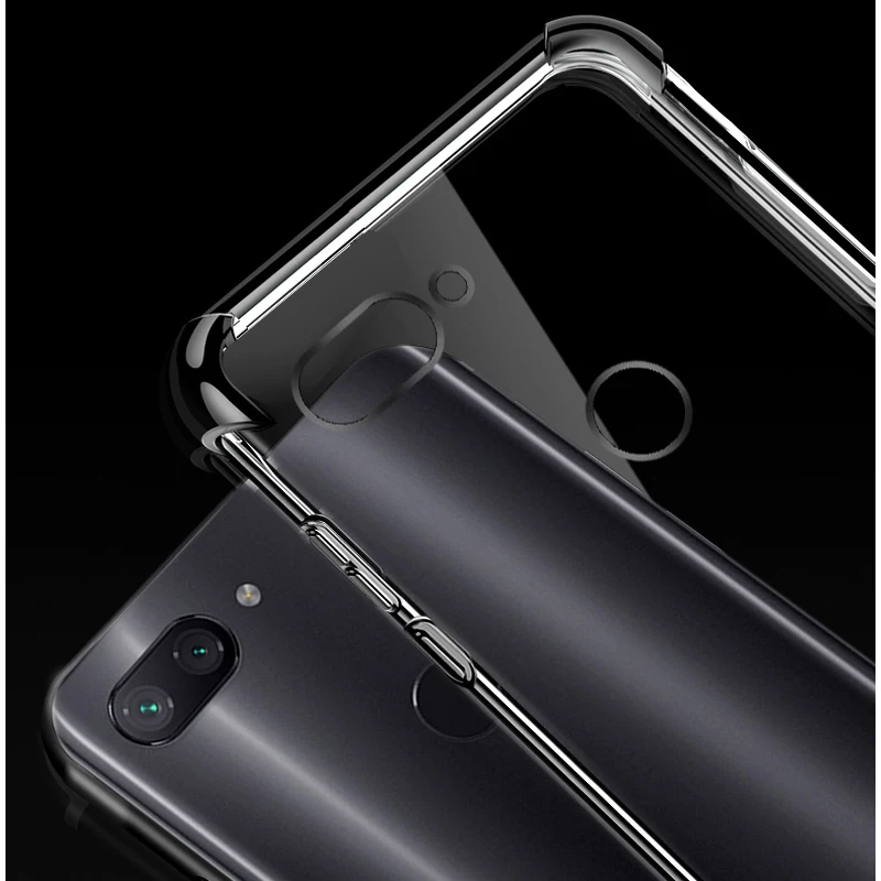 Чехол для Xiaomi Mi 8 Lite мягкий прозрачный чехол телефона из ТПУ сверхпрочная защита