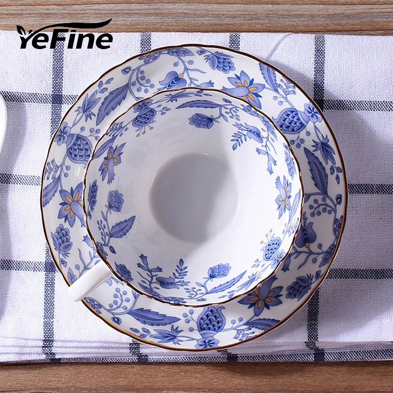 YeFine Celadon фарфоровые кофейные чашки и блюдца маленькие фарфоровые чайные чашки синие и белые керамические чашки для чая китайские классические
