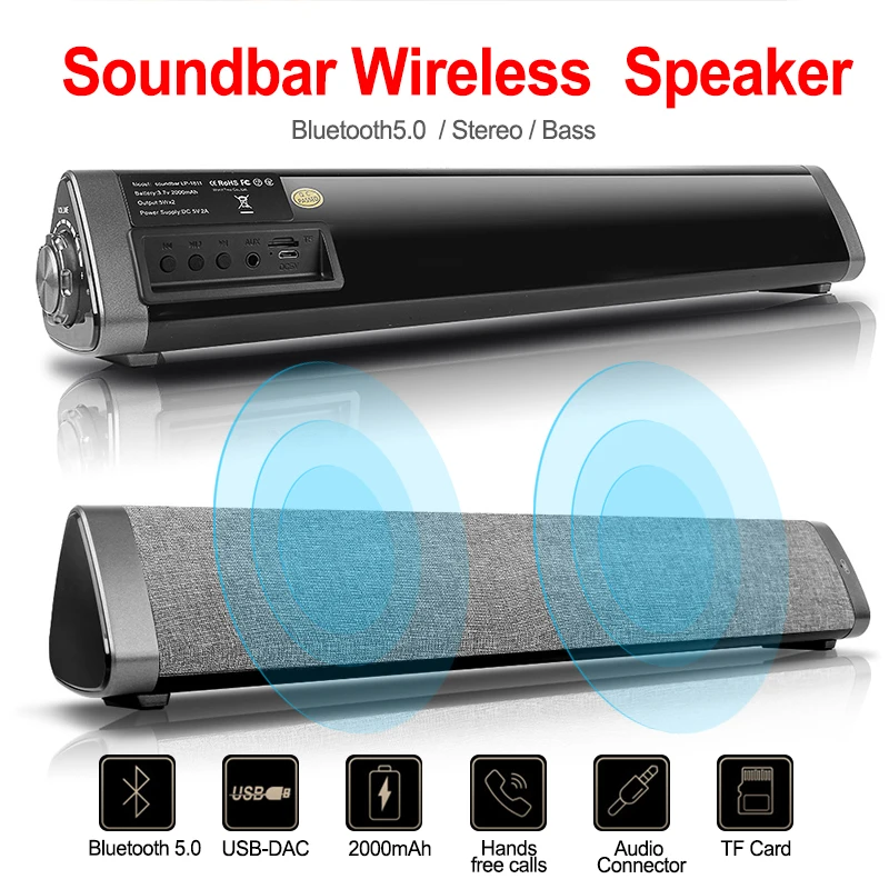 HIFI 3D стерео Портативная Беспроводная bluetooth колонка TF FM радио музыкальный