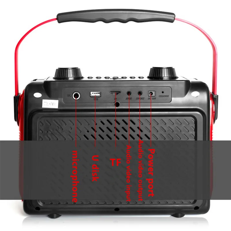Портативный HD Дисплей аудио беспроводной bluetooth динамик видео машина TF карта U