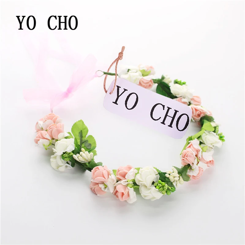 Женский цветочный венок YO CHO ободок для волос свадьбы вечеринки выпускного