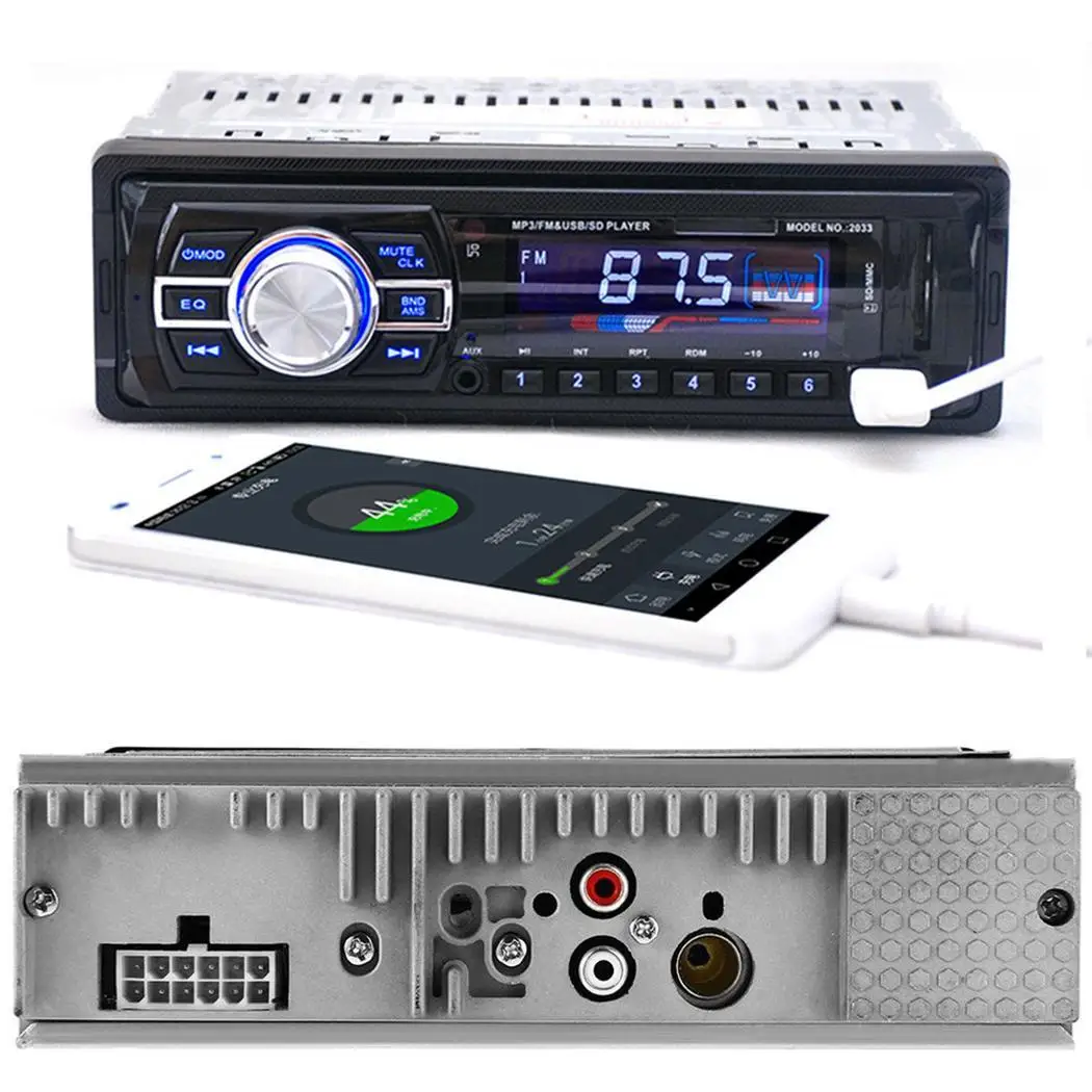 12/24V Автомобильный MP3 плеер изображение при движении задним ходом Стерео FM радио