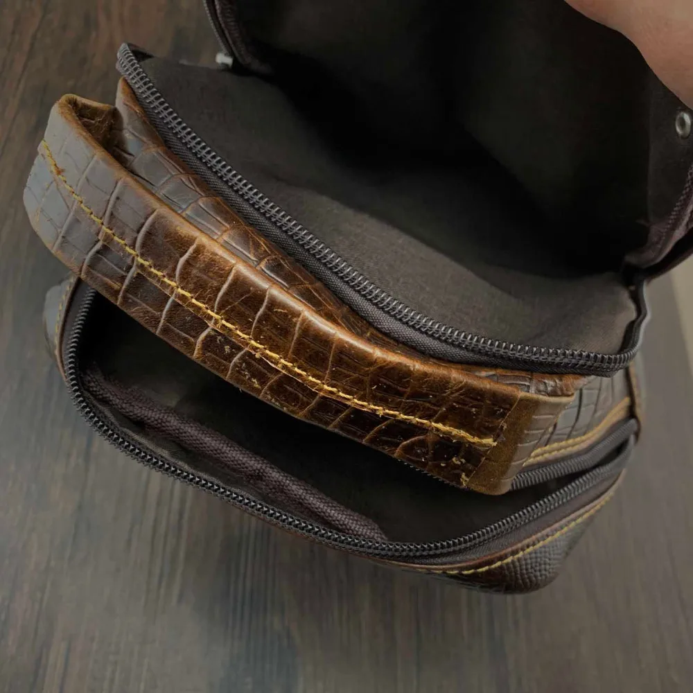 Мужская сумка слинг из натуральной кожи H6andbag|Сумки-кроссбоди| |