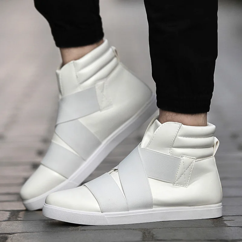New 2015 High Top Casual For Men Winter Boots Leather Shoes Autumn Breathable Red White Botas 39-44 | Обувь