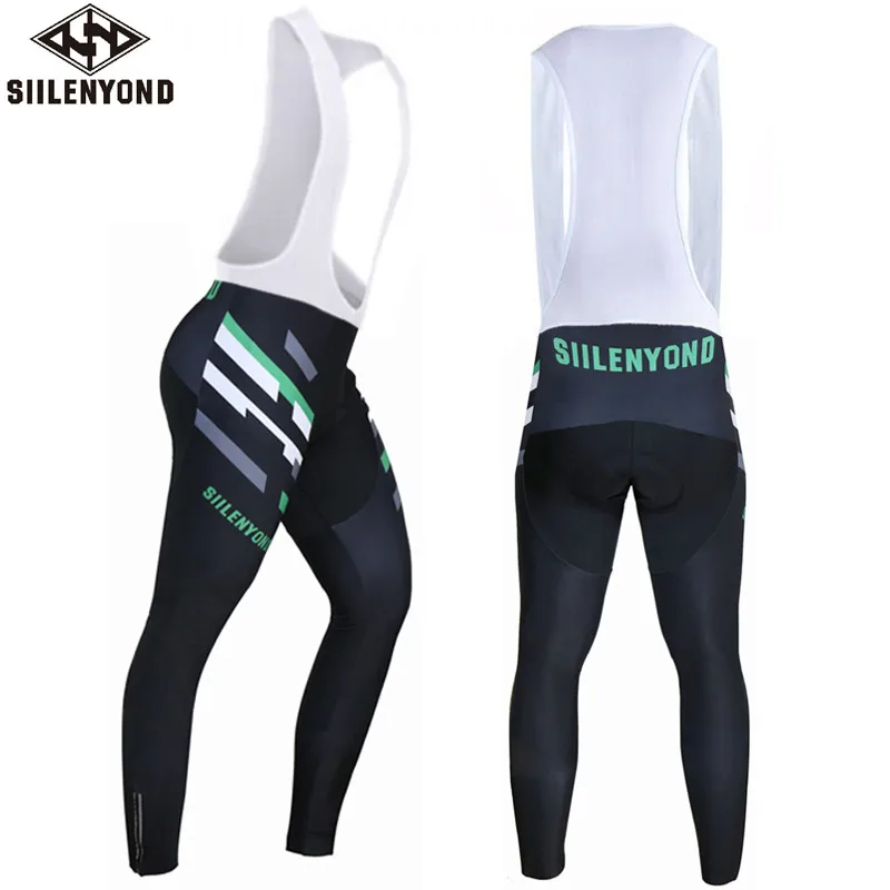 one piece bib pant Siilenyond, велосипедный длинный комбинезон, мужские теплые штаны, зима, термальный флис, 3D гелевая подкладка, велосипедный нагрудник, трико, Mtb, мужские, Ropa Ciclismo - Цвет: one piece bib pant