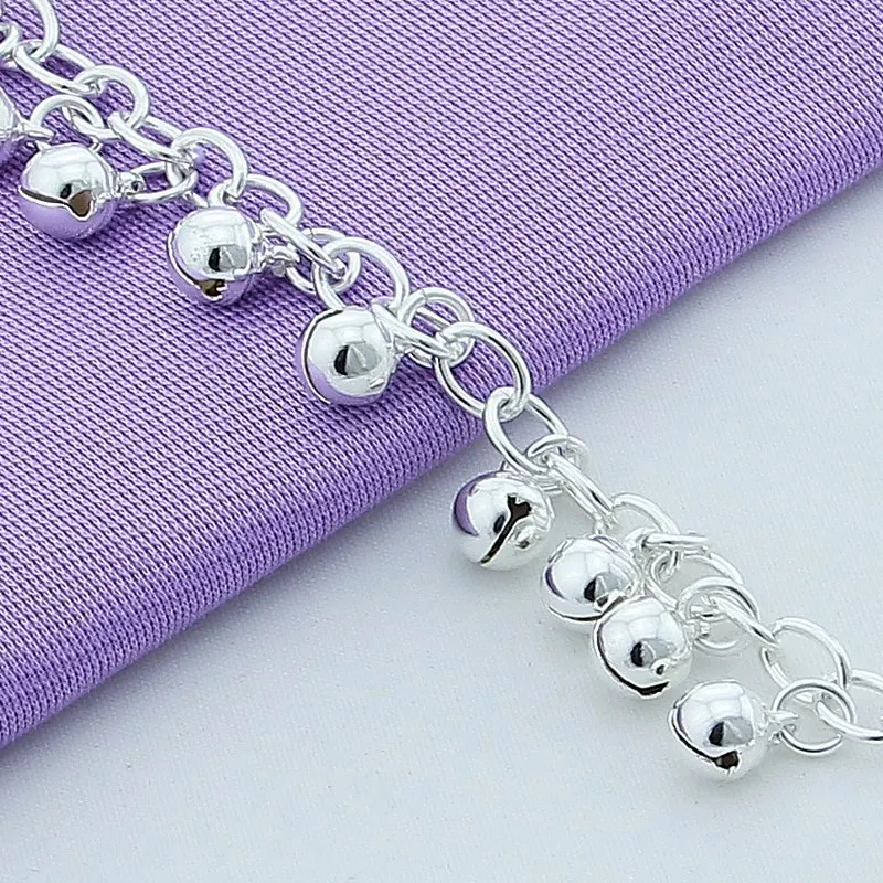 Женский серебряный браслет с подвеской в виде колокольчика|bracelet copper|bracelet kittyjewelry