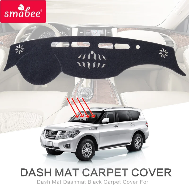 Коврик для приборной панели smabee противоскользящий черный коврик NISSAN PATROL Y62 nismo s sl