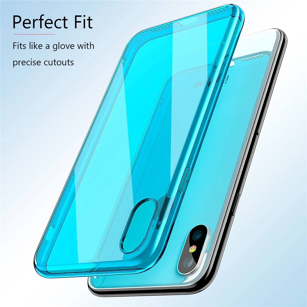 TIEGEM чехол для телефона iPhone X 10 5 8 дюймов ультратонкий ТПУ кристально прозрачный