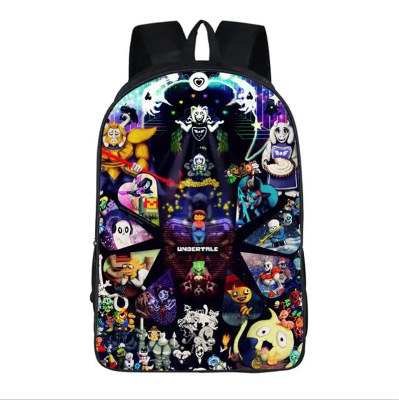 C Аниме Undertale рюкзак для подростков девочек мальчиков студентов Bookbag Sans Papyrus Мультфильм mochila мужчин ноутбук плечи сумки Дорожная сумка - Цвет: C