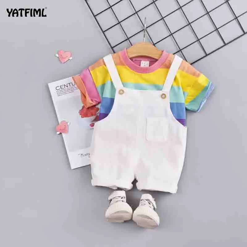white YATFIML/летние комбинезоны для детей; комбинезоны для малышей; детские штаны для мальчиков; Комбинезон для маленьких девочек; Детский комбинезон - Цвет: white