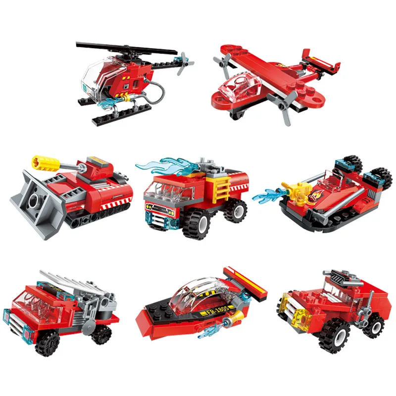 8В1 313 шт детские строительные блоки игрушки Совместимые Legoingly city Jet fire truck фигурки