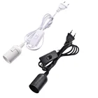 Шнур питания с европейской и американской вилкой, кабель питания 1,8 м, цоколь лампы E27 с выключателем, провод для Светодиодный Вески, Светодиодная лампа e27, подвесной патрон для подвески