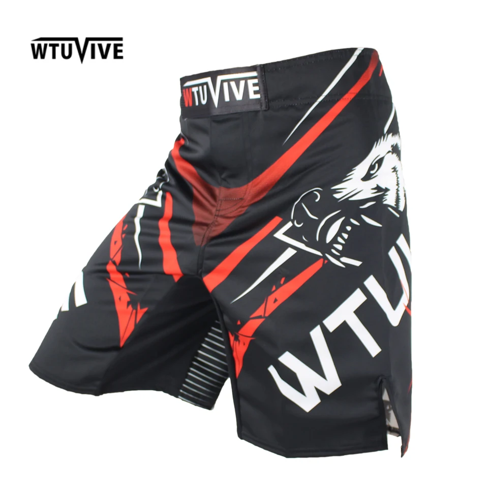 

WTUVIVE MMA 2017 New Boxing Features Sports Training Muay Thai Fitness Personal Fight Shorts muay thai boxing shorts short mma