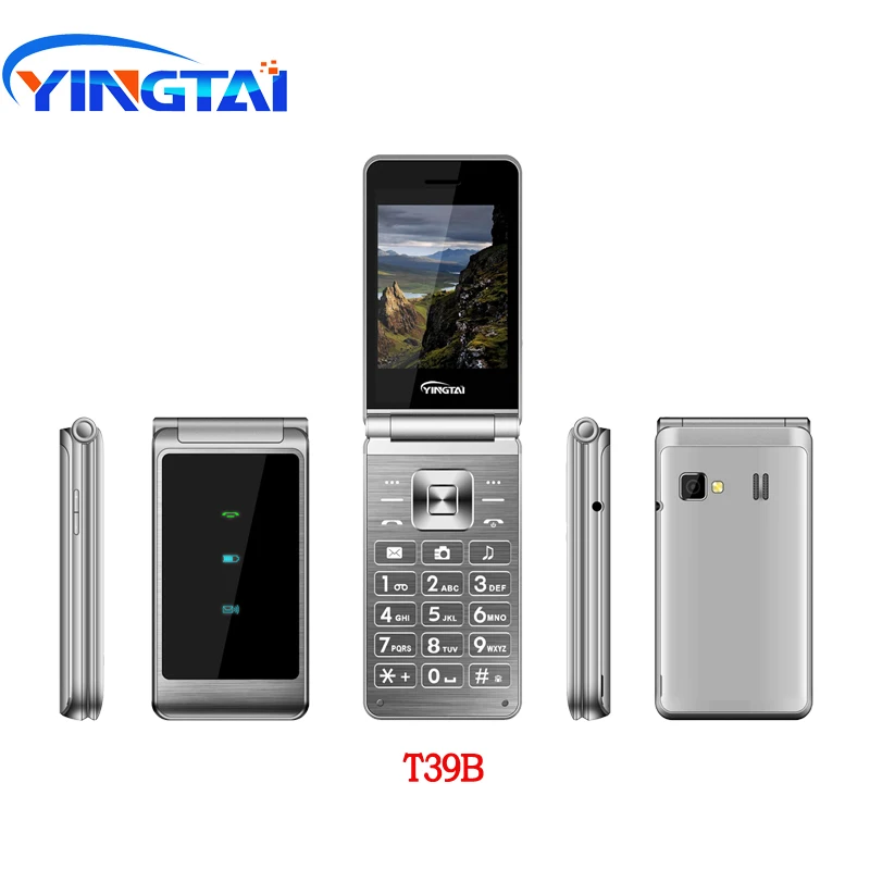 2018 функции телефона YINGTAI T39 2 8 дюйма беспроводной FM флип старший для или фонарика