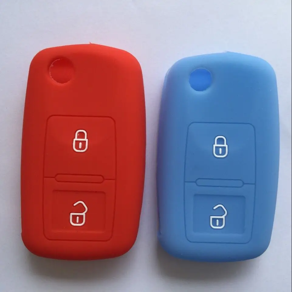 Силиконовый чехол для брелка с ключом оболочки Защита кожи шкода Октавия фабия 2