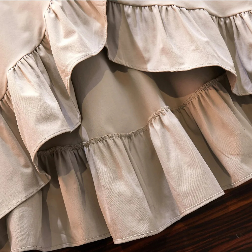 2019 летние Для женщин Белое платье в стиле пэчворк с оборками красивые женские