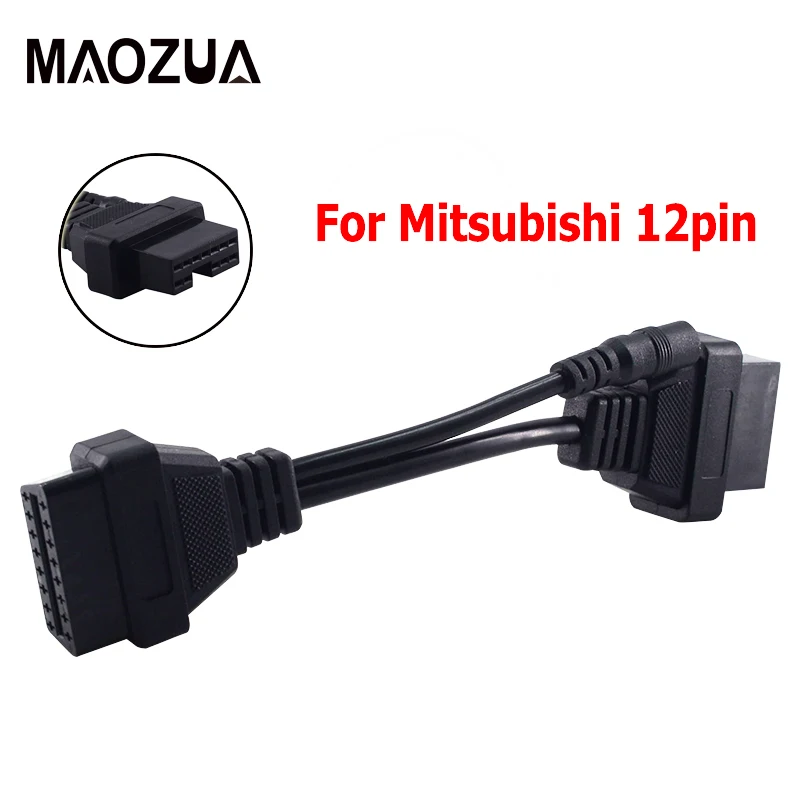 Диагностический кабель Maozua для Mitsubishi 12Pin OBD2 16-контактный 12-контактный адаптер OBD II