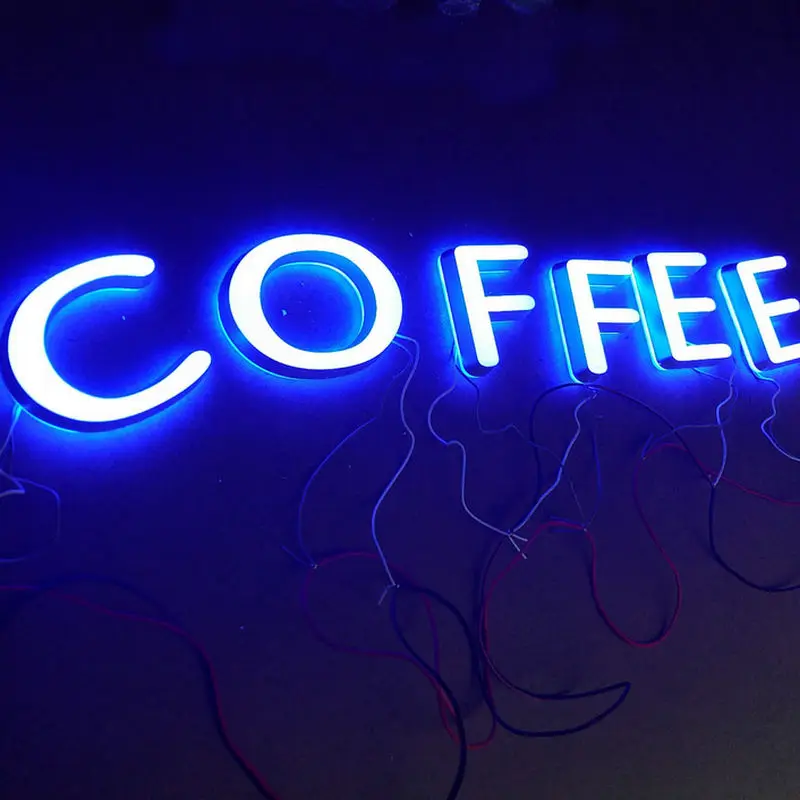 3D на заказ маленькая акриловая светодиодная подсветка магазин имя знак доска |