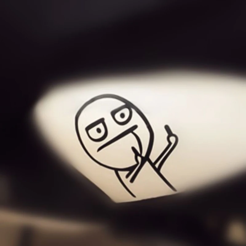 Забавный мультяшный средний палец автомобиль авто наклейка ноутбук Мотоцикл