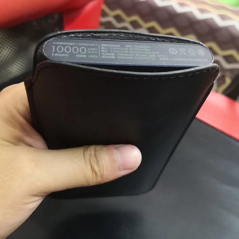 Черная искусственная кожа для 10000mAh Xiaomi Mi power Bank 3 2 2s 2i pro 10000 портативное зарядное устройство защитный чехол сумка