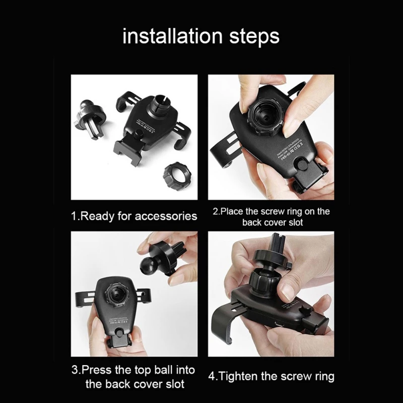 QI Беспроводное Автомобильное зарядное устройство с регулируемым гравитационным