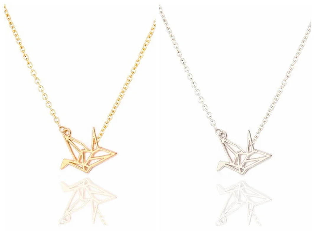 Золотой 3 стиля ОРИГАМИ БУМАЖНЫЙ журавль якорь Единорог ключица картонное