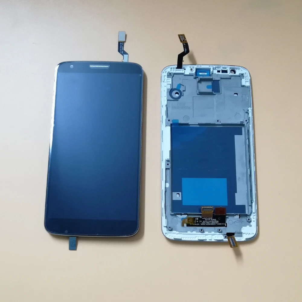 For LG Optimus G2 D802 D805 Touch Screen Digitizer Sensor Glass Panel + LCD Display Monitor Assembly Frame | Мобильные телефоны и