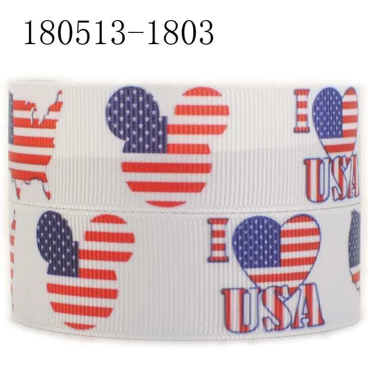 10yards - different size -American stars ribbon -Independent Day/Patriotic/American flags printed grosgrain ribbon/satin | Дом и сад