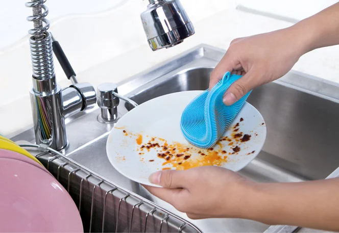 Горячая продажа 1 шт Силиконовая щетка скруббер Пищевая силиконовая Чистящая для