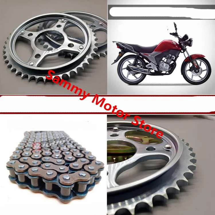 Мотоциклетная цепь с передней задней звездочкой 39T/42T/44T/45T 14T|motorcycle chain|motorcycle roller