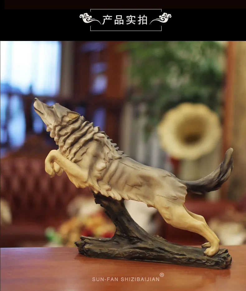 Художественная фигурка волка тотем предметы мебели немецкой овчарки Имитация