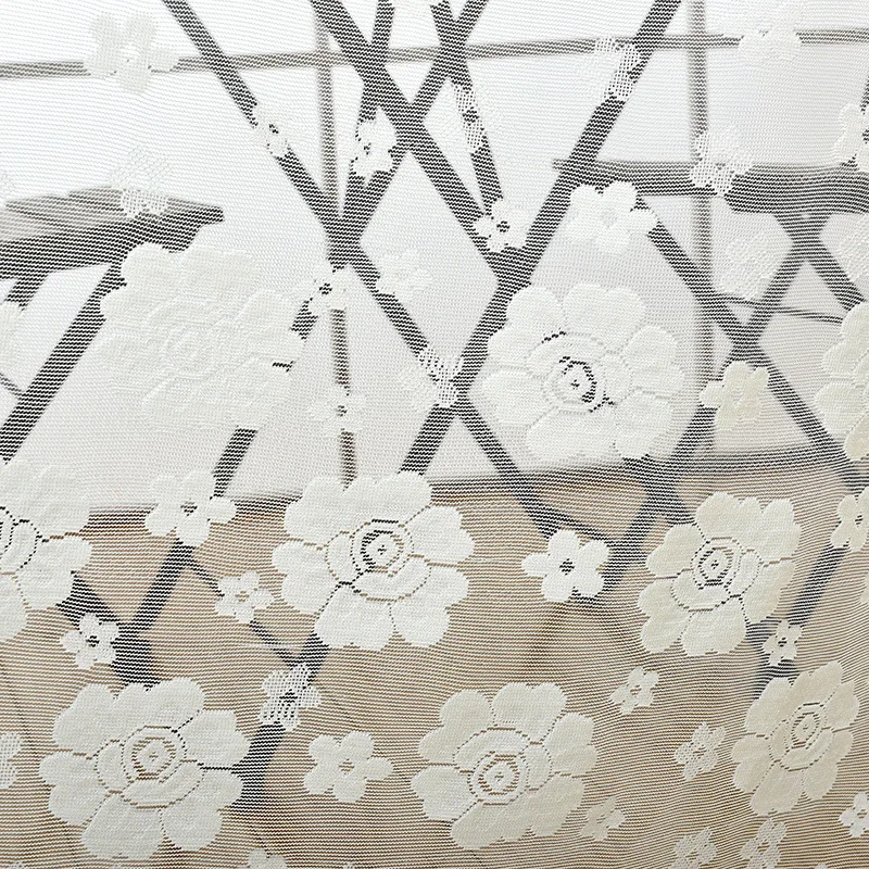 Дизайнерские тюлевые оконные занавески 2018 года для гостиной из белой вуали кухни