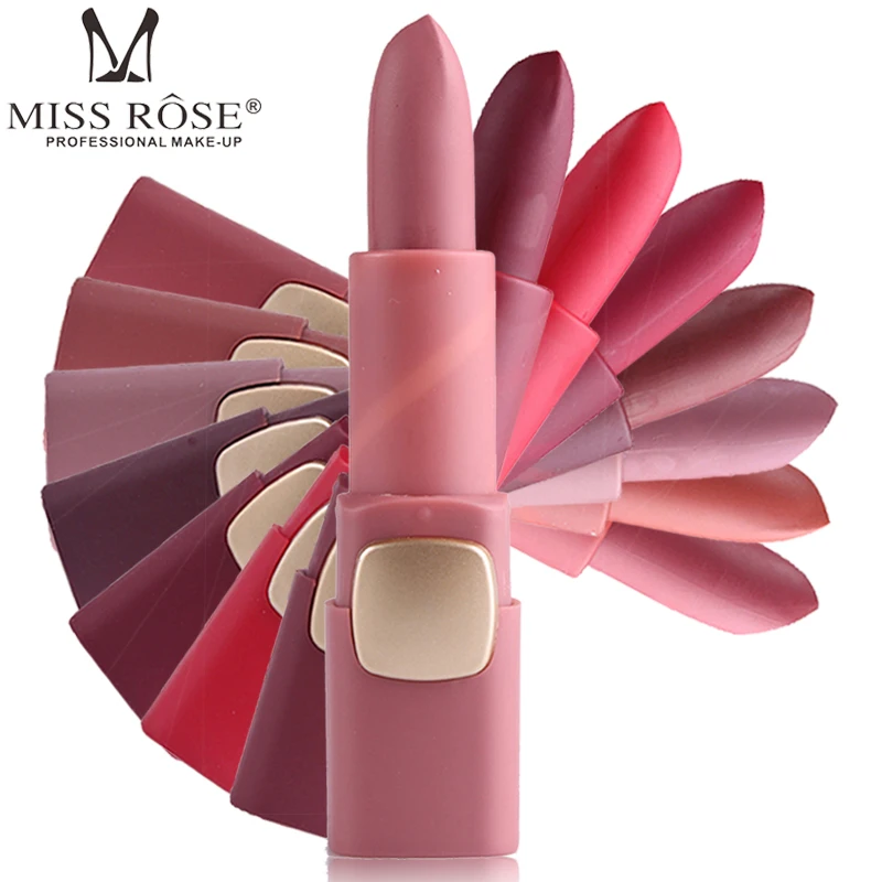 Макияж MISS ROSE пигменты телесного цвета Косметика матовая помада водостойкая