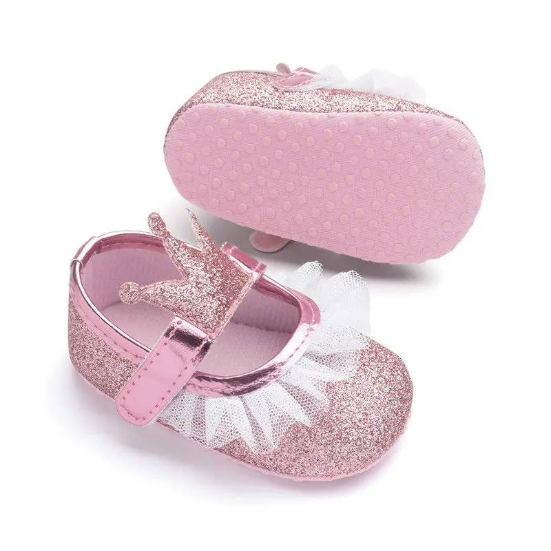 

New Infant Baby Girl Lace Soft Sole Crib Shoes Nonslip Sneaker Cute Girl Princess Shoes First Walkers Fashion