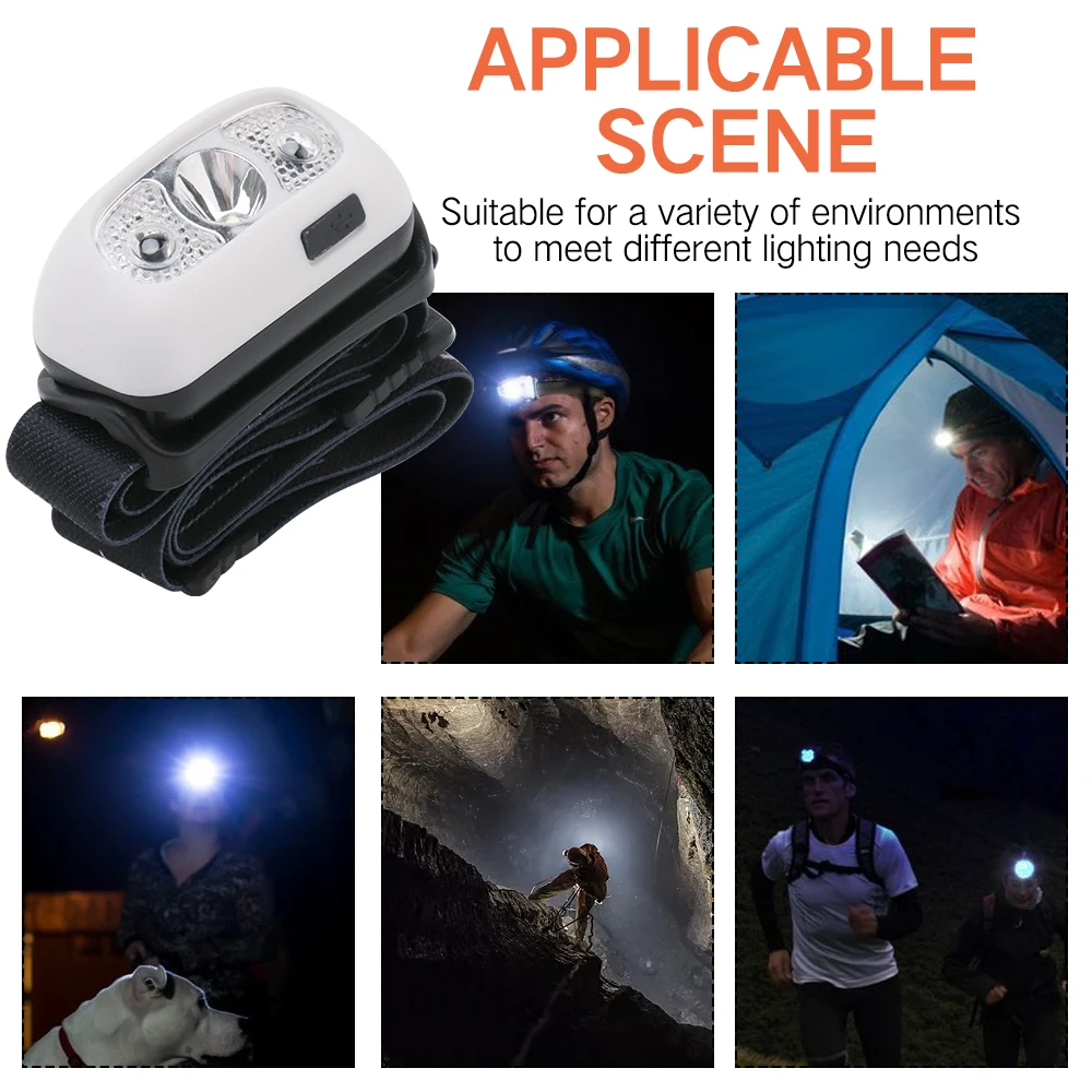 Boruit Mini B6, сенсорный головной светильник, индукционный, usb, перезаряжаемый, налобный светильник, колпачок, светильник, вес, вспышка, светильник, Головной фонарь, лампа для бега