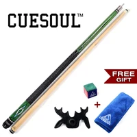 cuesoul pool cue stick with free cue clean towelbilliard chalkbridge head with 13mm cue tip cspc016g