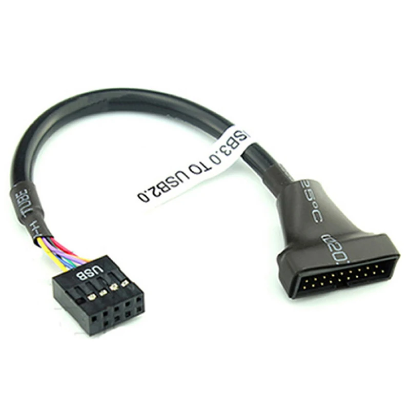 1 шт. 19/20 Pin USB 3 0 Женский к 9 2 Мужской материнской платы адаптер Шнур|Компьютерные