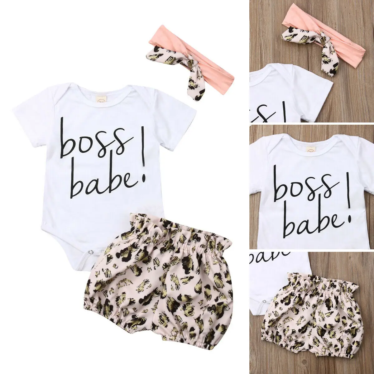 3 шт./компл. Одежда для маленьких девочек повседневные леопардовые детские