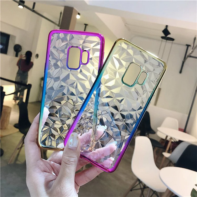 3D чехол для телефона из мягкого термопластика с кристаллами samsung galaxy Note 9 8 S9 S8 плюс