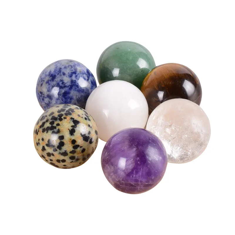 

Crystal Ball Undrilled 25MM Chakra Sphere Set Yoni Egg Mineral Quartz Stone Decor Accessory Kegel Massage Tool Hand Massage