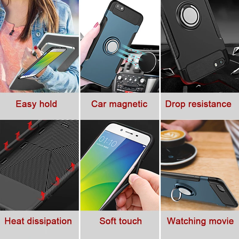 Автомобильный чехол для телефона OPPO R9 R9S A77 A59 мягкий силиконовый Жесткий ПК