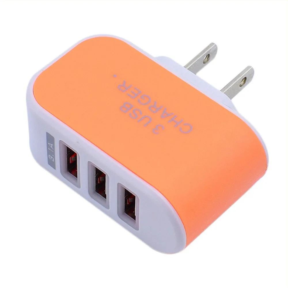 3 USB зарядное устройство адаптер порты, для мобильных телефонов зарядное устройство розетка ЕС/США вилка Смарт многопортовый USB зарядное устройство с адаптером для путешествий