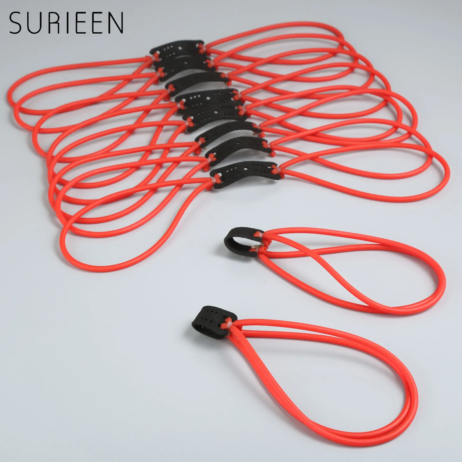 

SURIEEN, 10 шт., Мощная Рогатка, Резиновая лента, Охотничья катапульта, рогатки, эластичная лента, практичный банджи для фитнеса, 1745