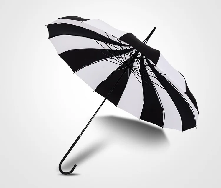 10 шт./лот зонт-пагода Викторианский Свадебный прямой зонт с черно-белыми