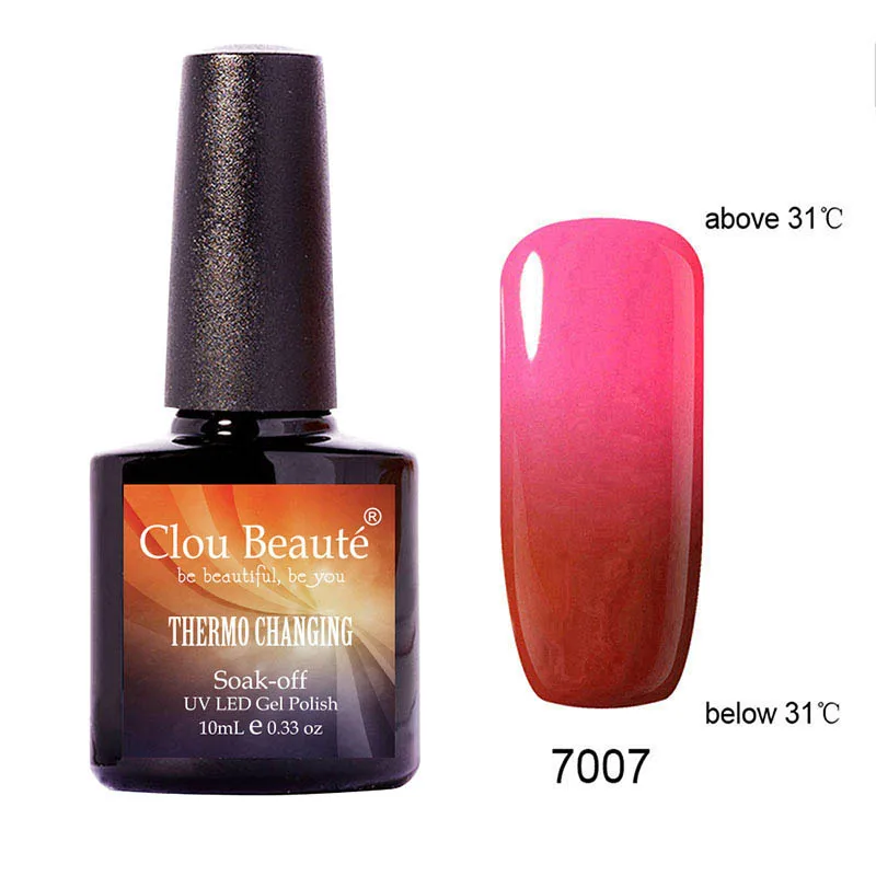 Выберите 1 цвет от 10 мл Clou Beaute 48 цветов Температура ногтей сменить гель лак цветная Косметика замочить УФ-гель для ногтей - Цвет: BIZCB7007