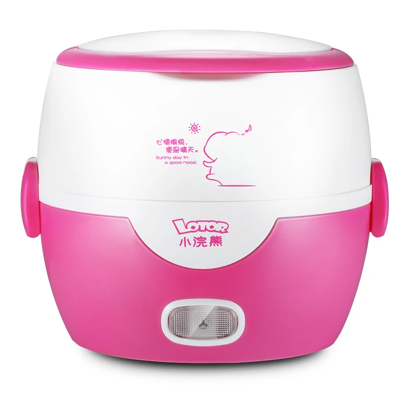 

Lotor Electric Heated Lunch Box Stainless Steel 1.3L 2 Layers Insulation Portable Mini Rice Cooker Automatic Heating