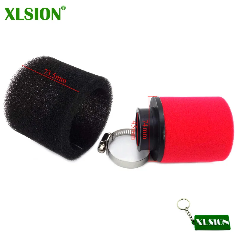 XLSION двухслойный воздушный фильтр из пенопласта прямой 45 мм для 125cc 140cc 150cc Pit Dirt Moto