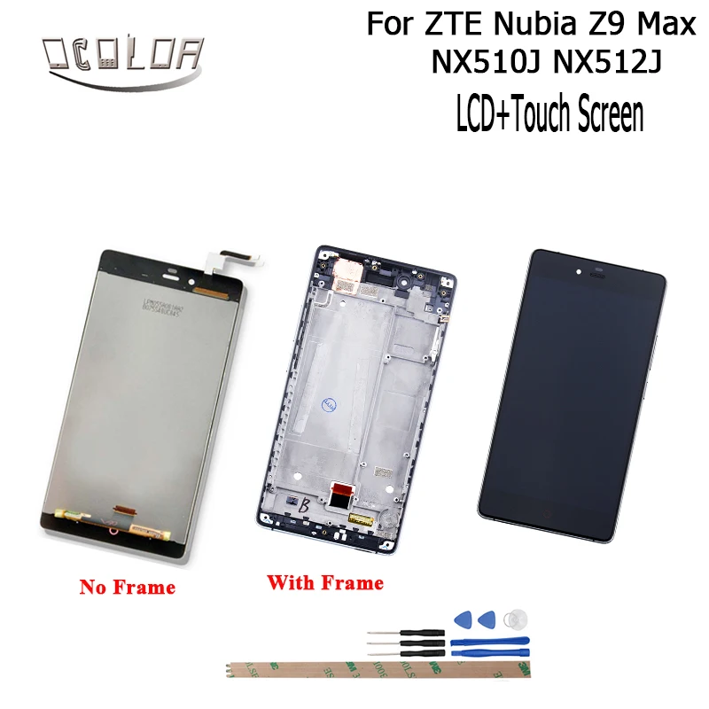 Ocolor для zte Nubia Z9 Max ЖК дисплей и сенсорный экран с рамкой + инструменты 5 &quotдля NX510J