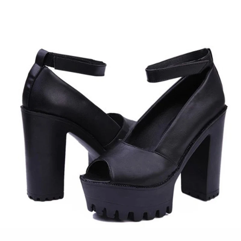 Женская обувь на застежке-липучке Обувь платформе Женские туфли-лодочки с