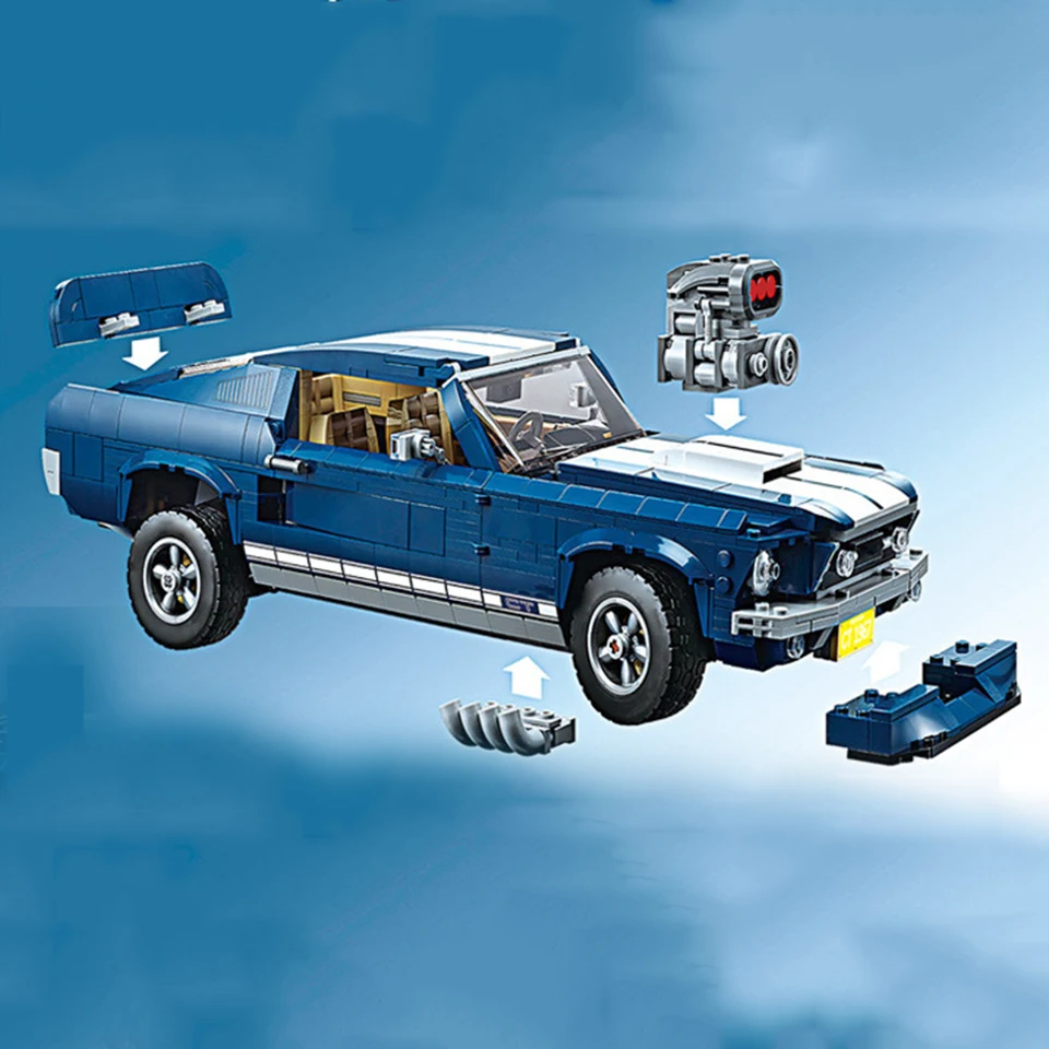 Фото Forded Mustanged Creator Expert Technic совместимый 10265 набор строительных блоков Кирпичи в сборе Forded Mustanged Creator Expert Technic совместимый 10265 набор строительных блоков Кирпичи в сборе